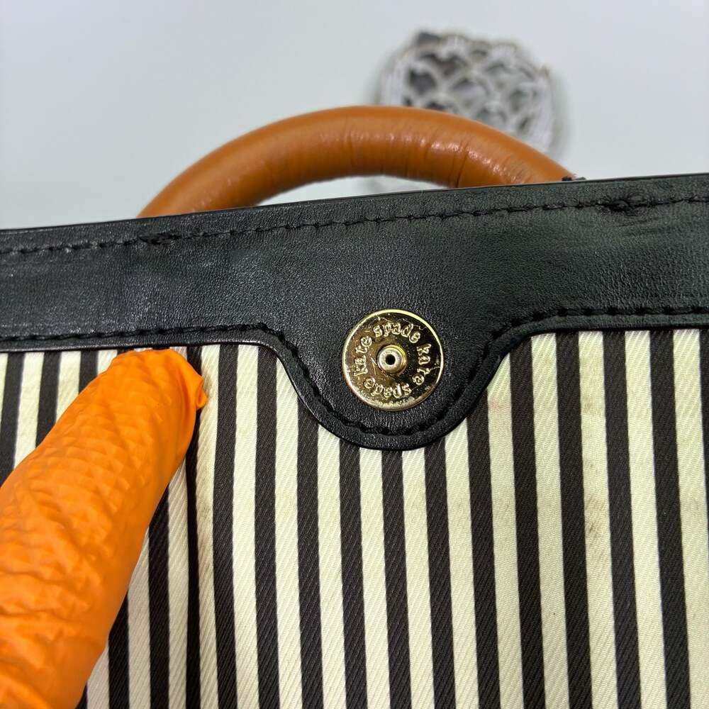 Kate Spade 2 Park Avenue Beau Bag Leather Satchel with Ostrich Emboss Handles - Picture 14 of 15
